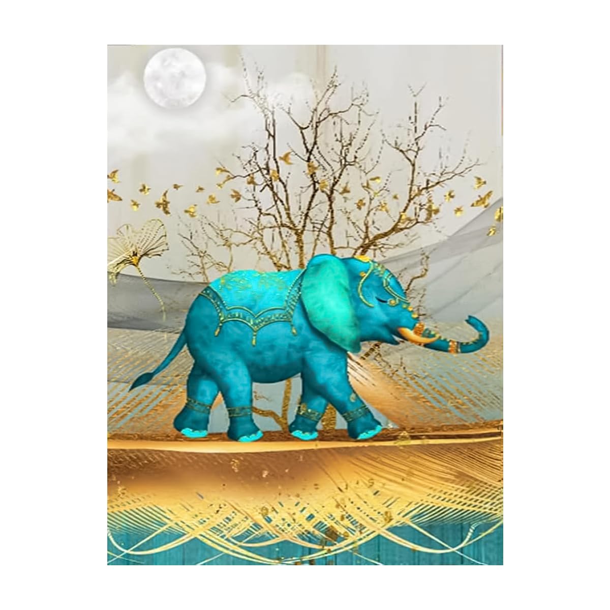 HASTHIP Diamond Painting Kit, 12x16inch Blue Elephant Diamond Painting, 5D Diamond Painting Kit for Adults & Kids, Very Suitable for Home Leisure and Wall Decoration, Gift for Kids and Adults HASTHIP Diamond Painting Kit, 12x16inch Blue Elephant Diamond Painting, 5D Diamond Painting Kit for Adults & Kids, Very Suitable for Home Leisure and Wall Decoration, Gift for Kids and Adults